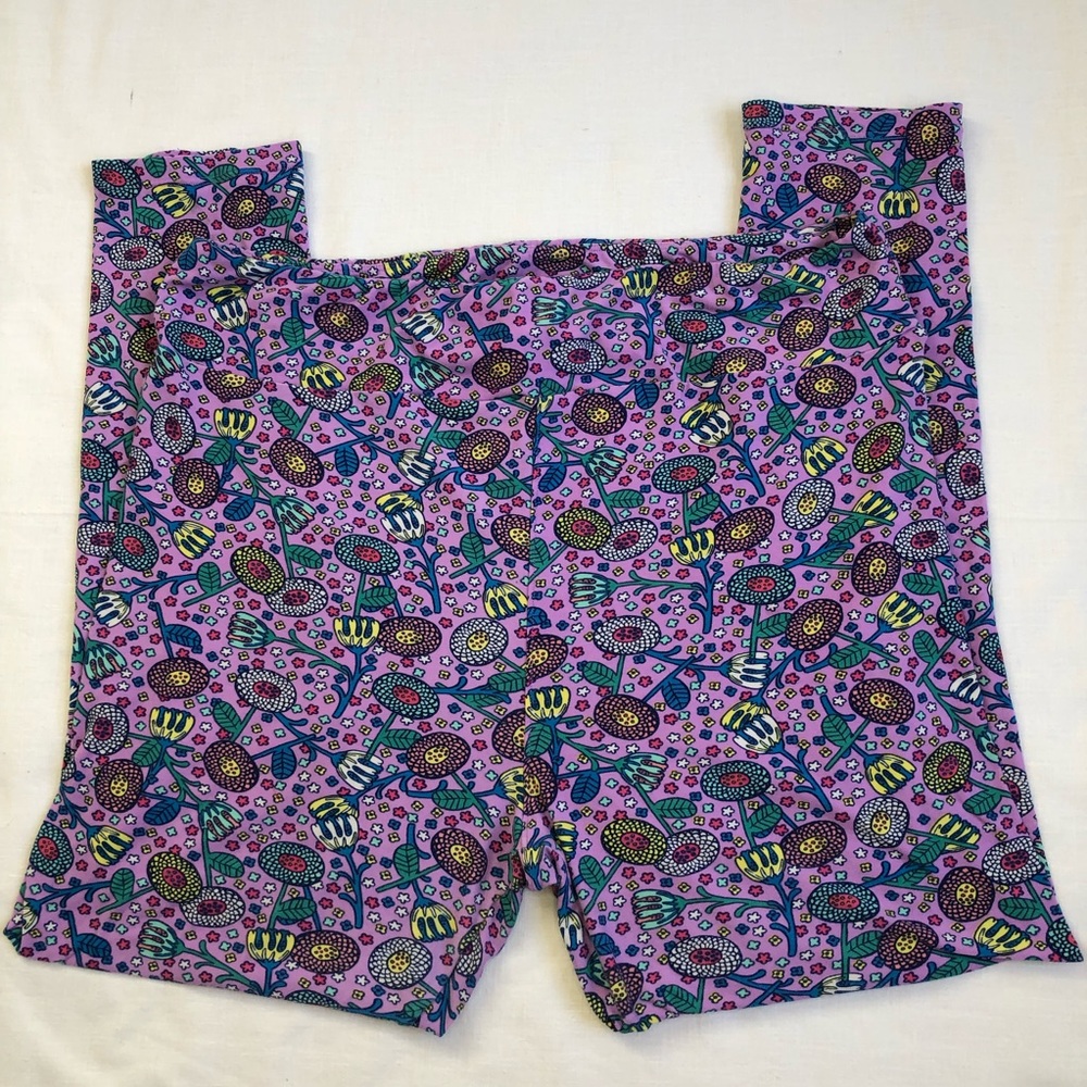 LuLaRoe Floral Print Leggings TC2